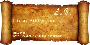 Liess Viktorina névjegykártya